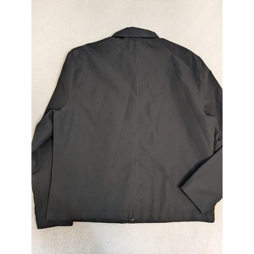 Banana‎ Republic Jacket Shacket Mens XL Snap Zip Up Field Black Coat Pockets